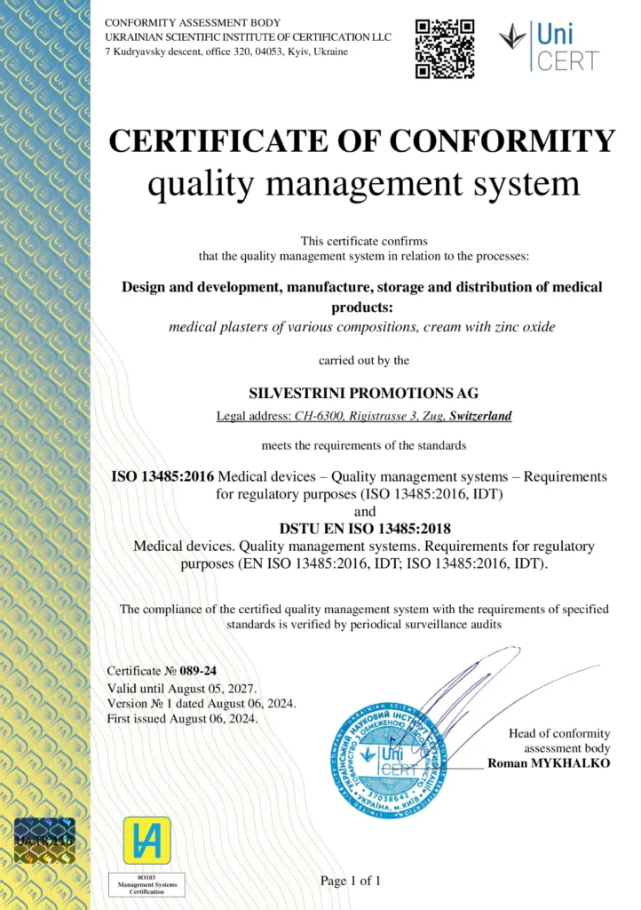 CERTIFICATE OF CONFORMITY quality management system CERTIFICATE OF CONFORMITY quality management system